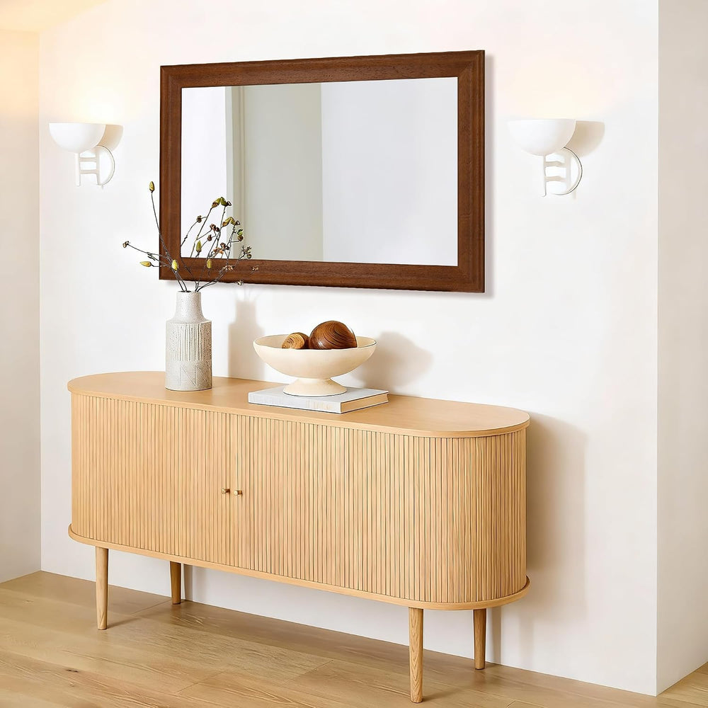 Rustic Wood Wall Mirror for Bathroom,Rectangle 24 x 36 inch Vanity Mirrors