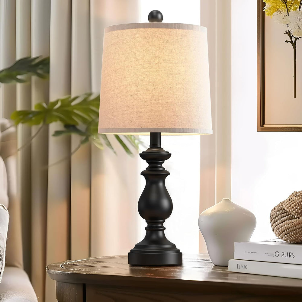 PARTPHONER Traditional Table Lamp Set of 2, Rustic Farmhouse Table Lamps for ...