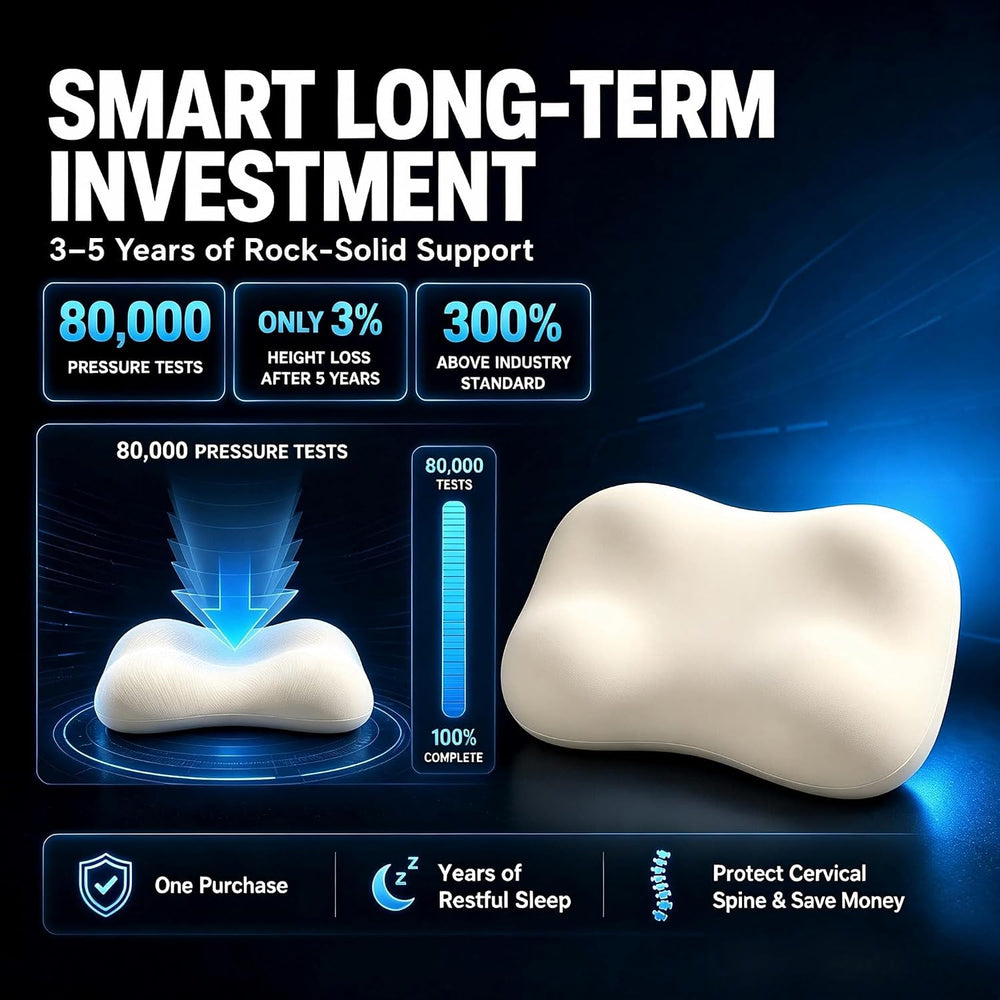 Cervical Neck Pillow for Neck Pain Relief, Ergonomic Side Sleeper Cloud Deep ...