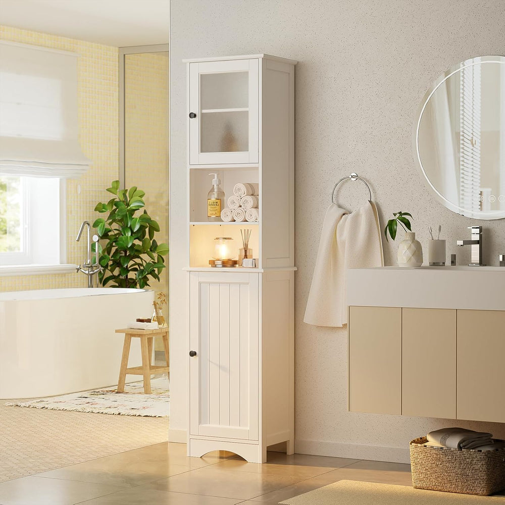Gizoon 67.1" Tall Bathroom Storage Cabinet with Adjustable Shelves