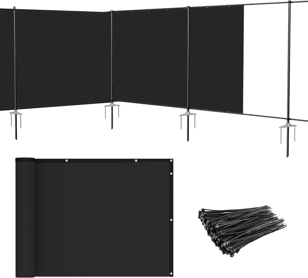Patio 6' x 24' Outdoor Privacy Screen Freestanding Temporary Fence Pa...