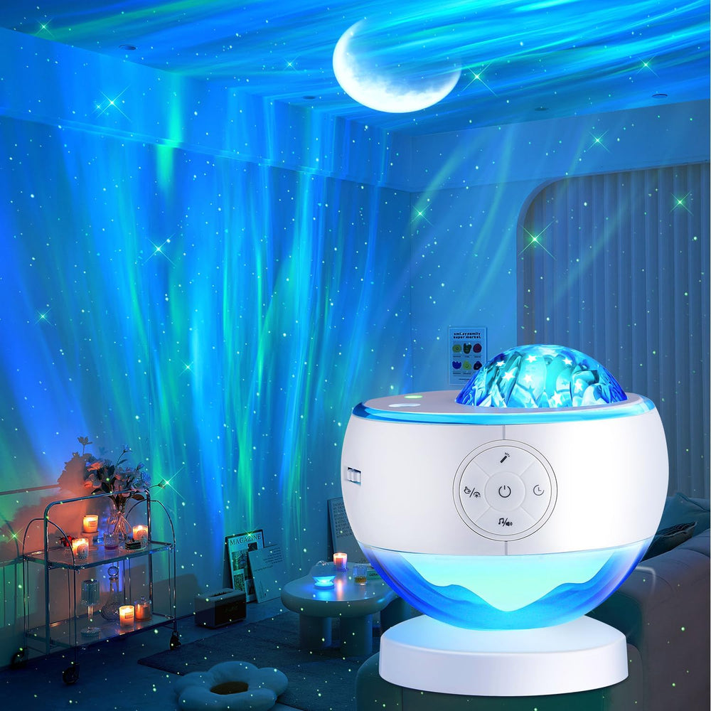 LED Aurora Sensory Light Galaxy Projector Sound Machine Bluetooth Speaker