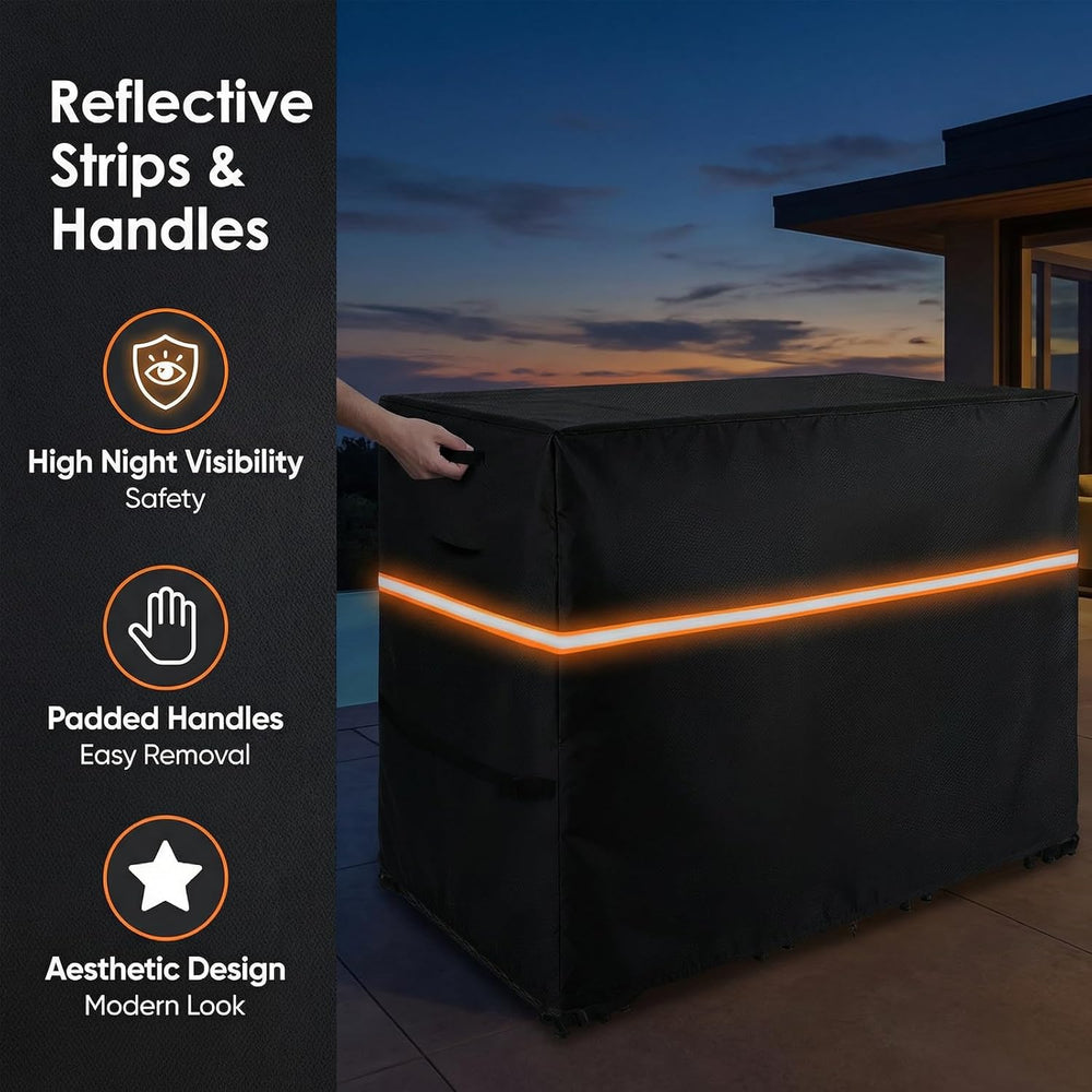 Outdoor Bar Cover 5 Pieces Patio Dining Set Covers,Black