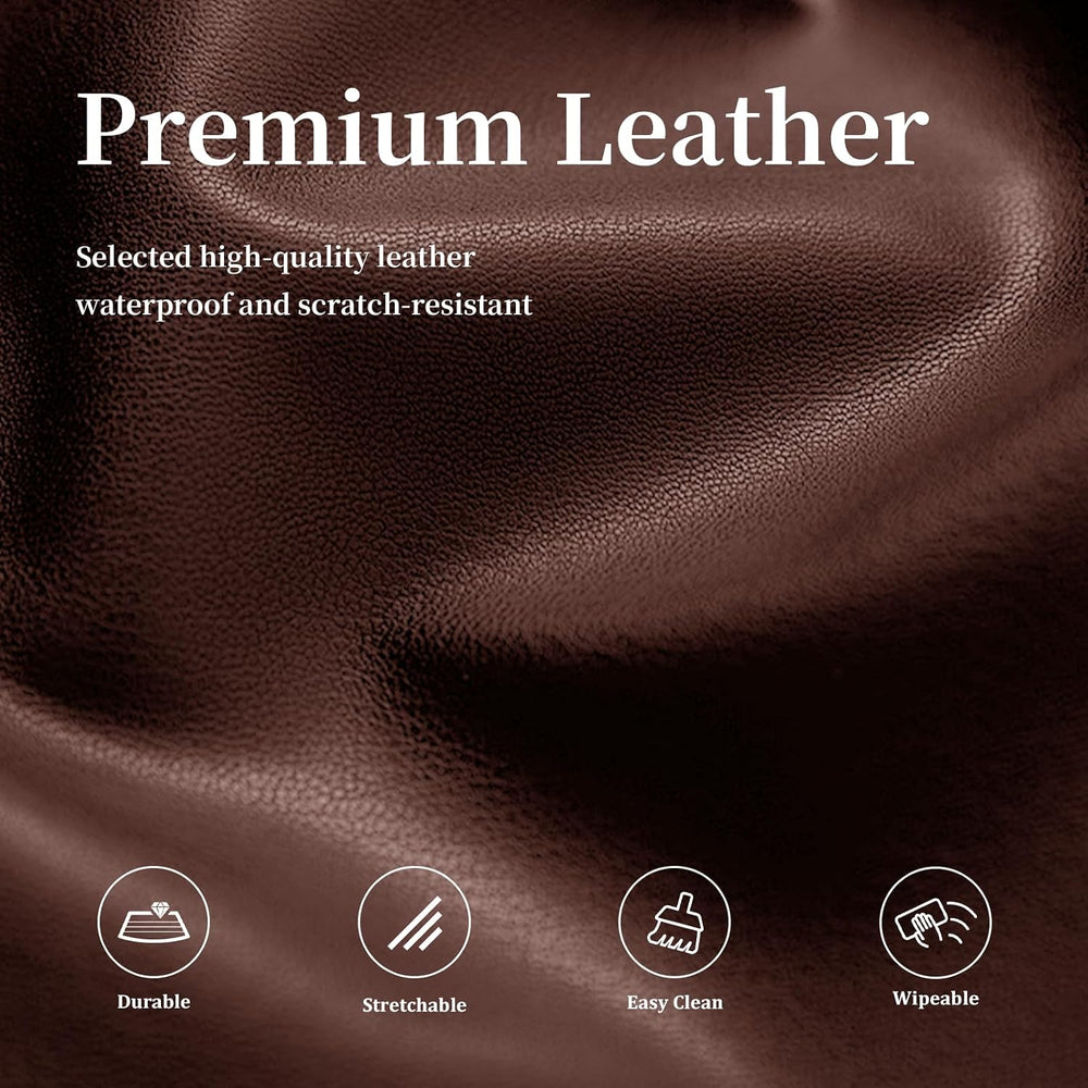PU Leather Bar Stool Covers with Backs Waterproof Bar Stool Chair Covers