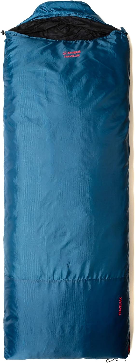 Snugpak Travelpak Traveler Sleeping Bag with Mosquito Net, Lightweight, Petro...