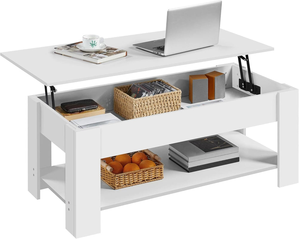 Yaheetech 47.2" Lift Top Coffee Table with Hidden Storage & Shelf, W...