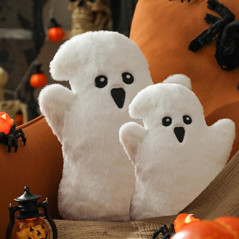 YRXRUS Ghost Pillows, Halloween Ghost Shaped Throw Pillows Set of 2, Boo Pill...