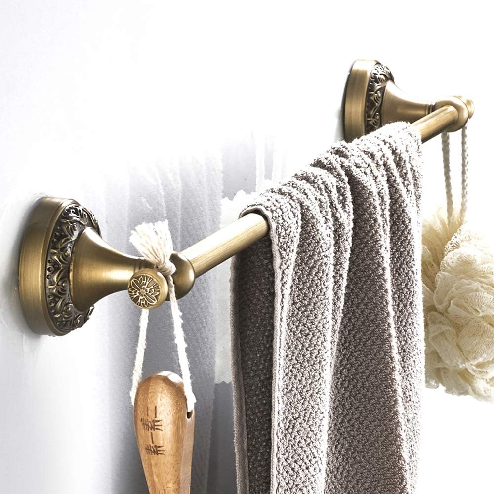 Leyden Antique Towel Bar,Adjustable Towel Holder Rod Brass Bathroom Accessori...