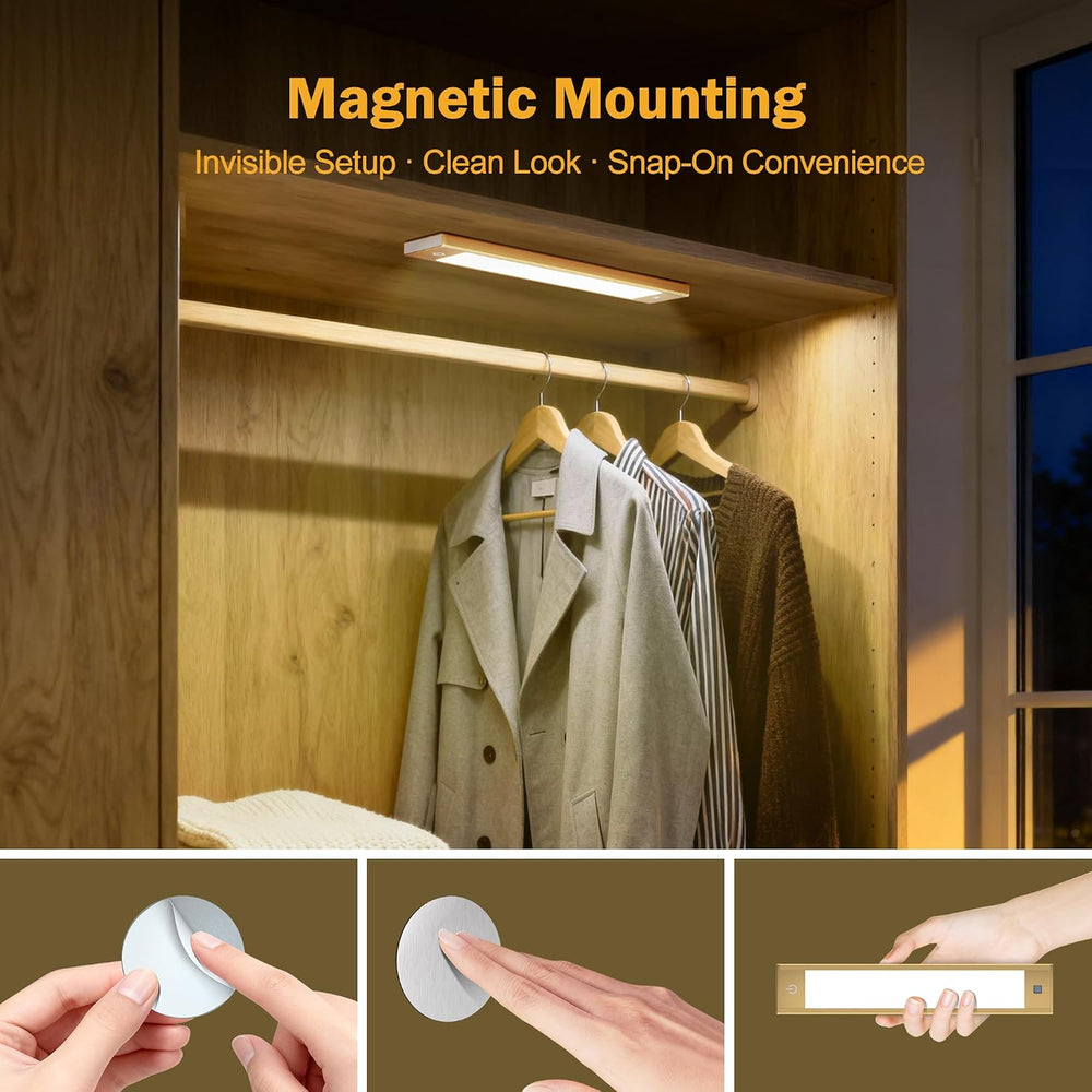 V4light Motion Sensor Cabinet Light, Rechargeable, Dimmable, 2Pcs, 9in