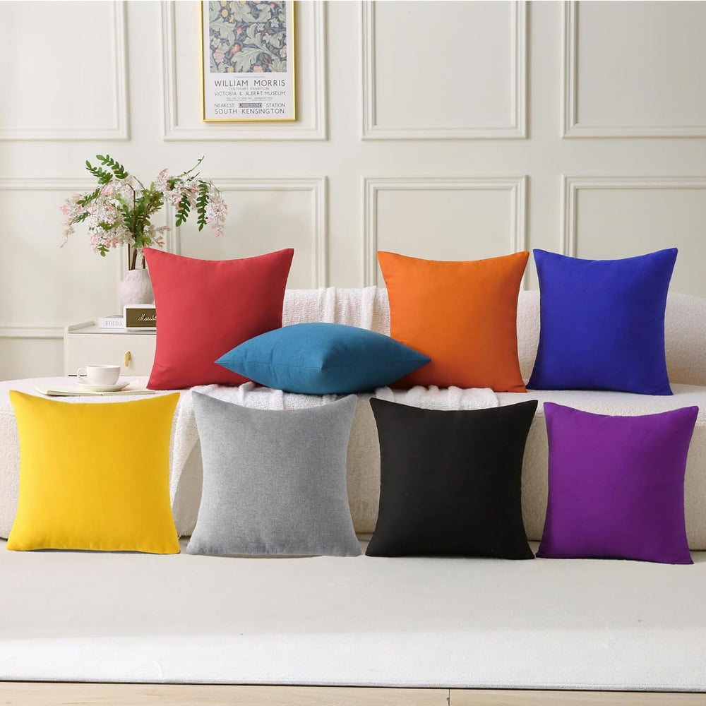 Outdoor Throw Pillows with Inserts, Waterproof Pillows for Outdoor Seating, S...