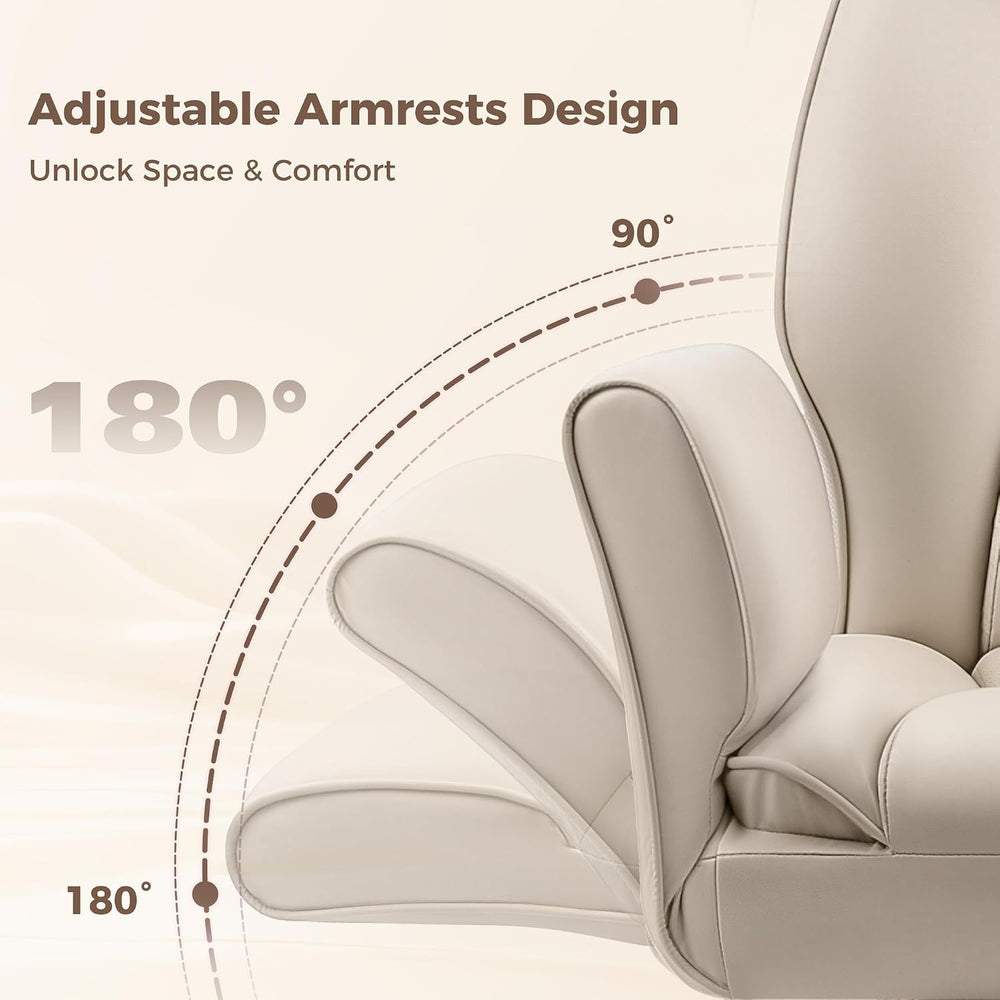 Big and Tall Office Chair, Flip Armrests for Pets & Cross Legged Sitting,...
