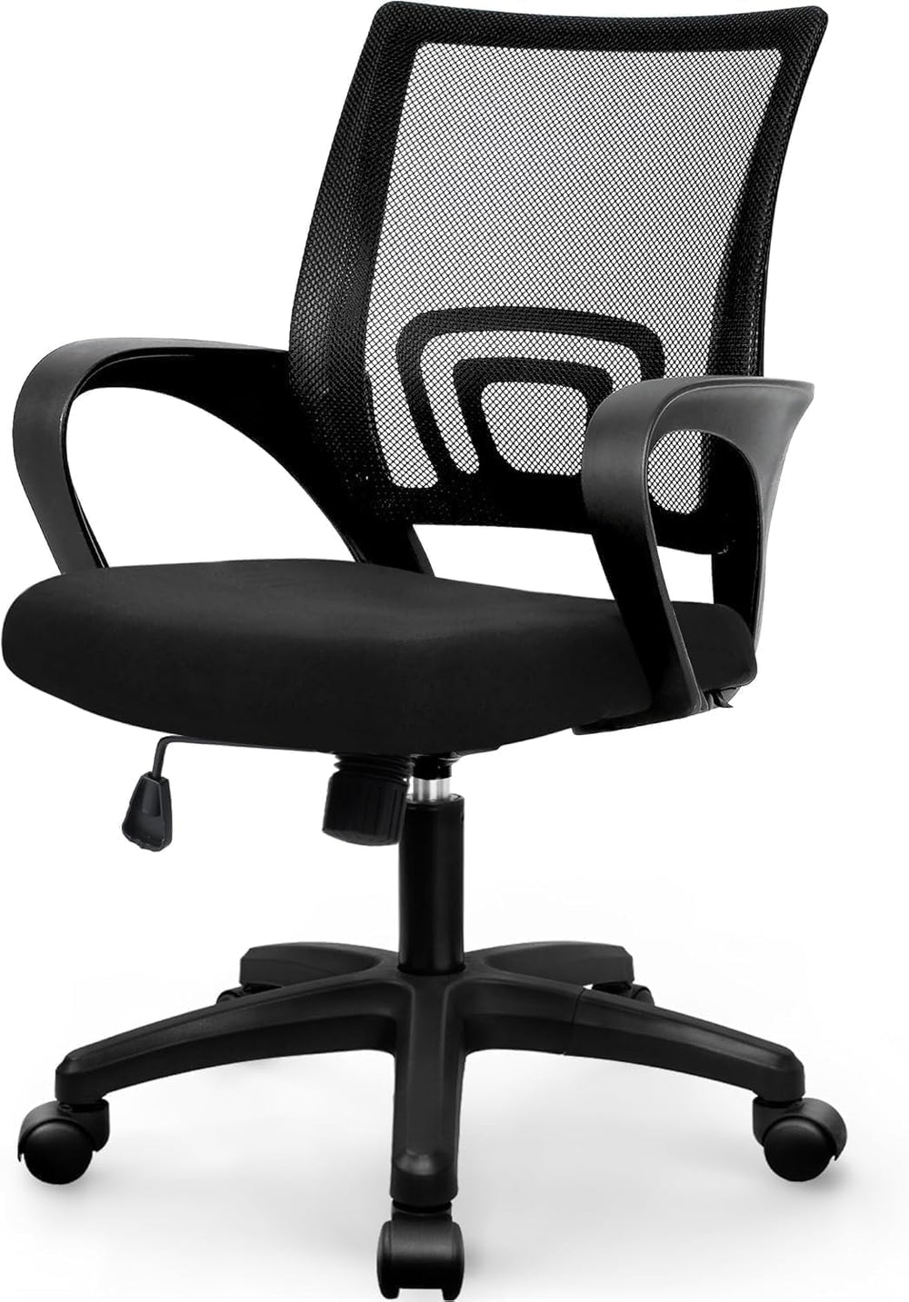 NEO CHAIR Office Computer Ergonomic Mid-Back Mesh Desk Chair, Dark Black