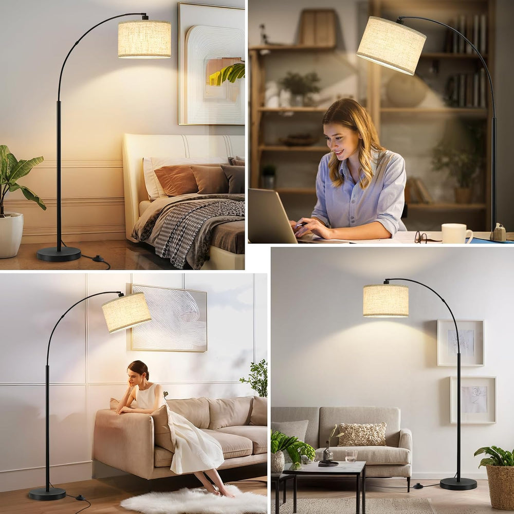 71" Arc Floor Lamps for Living Room, Standing Lamp with Adjustable Head