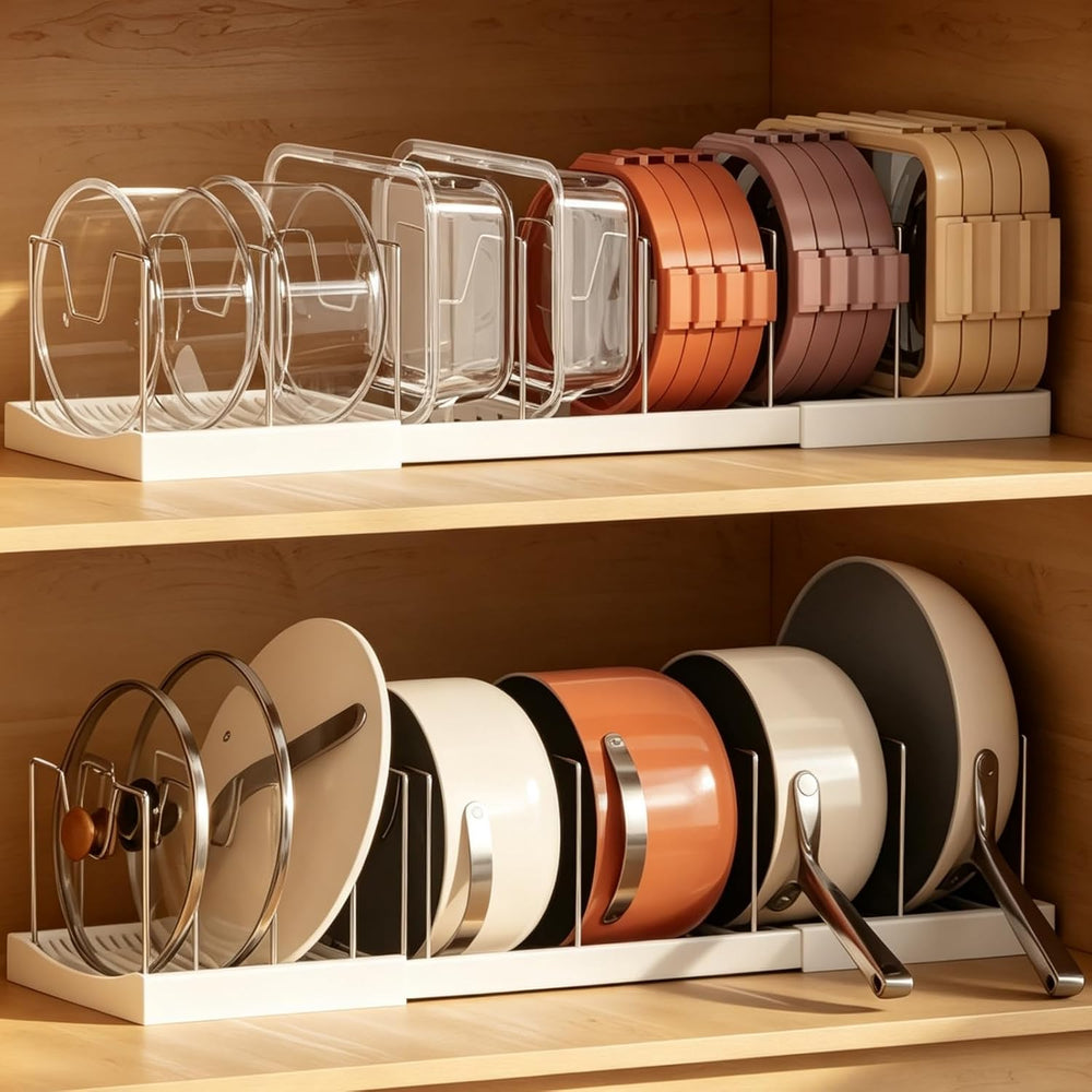 Magheo 2 Pack Pots and Pans Organizer Under Cabinet, Expandable 12.6"-22...