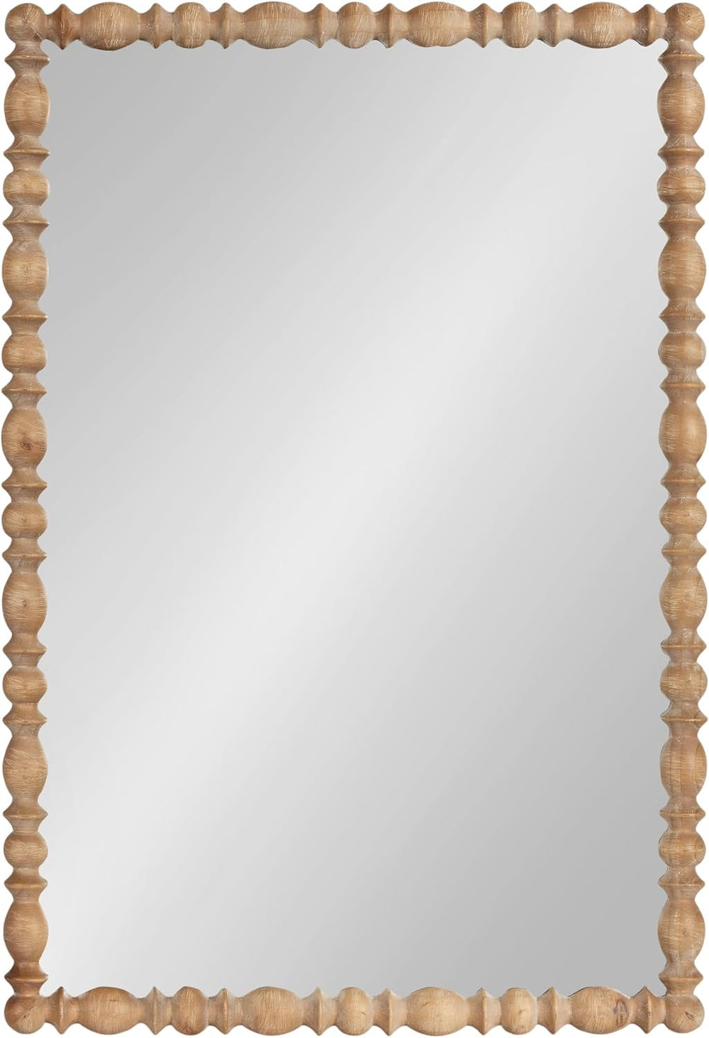 Kate and Laurel Prindle Turned Wood Beaded Rectangle Mirror
