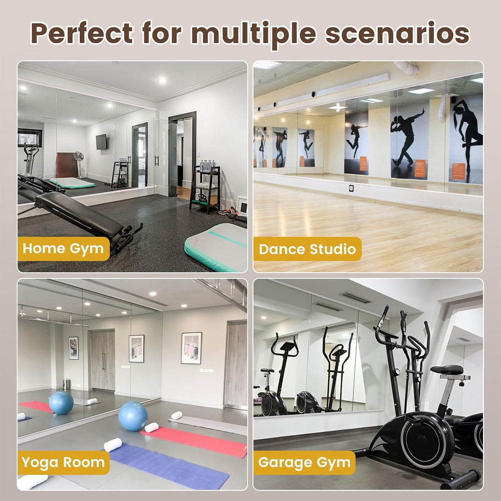 LOAAO Home Gym Mirror 48"x24", 2 PCS