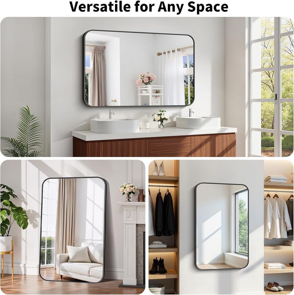 Koonmi Bathroom Wall Mirror,30x48 Inch Large Vanity Mirror for Over Sink