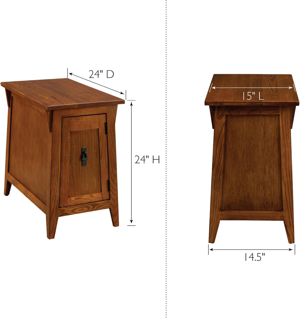 Leick Home Mission Cabinet End Table, 15", Russet
