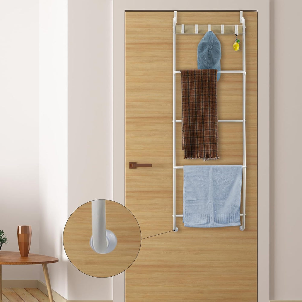 Over the Door Towel Rack for Bathroom 5 Tier Over The Door Towel Bar