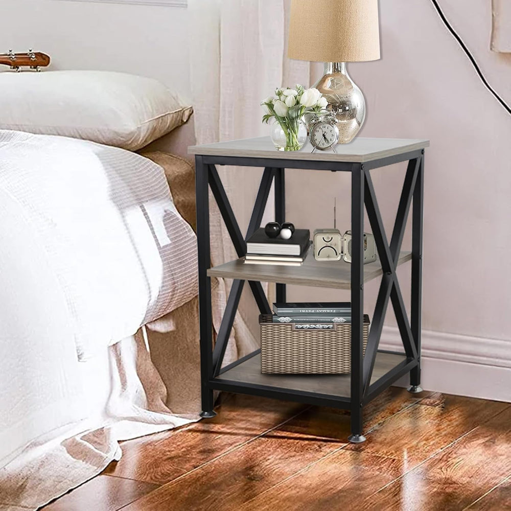 End Tables Living Room Set of 2, 16" D x 16" W x 24" H, Indoor...