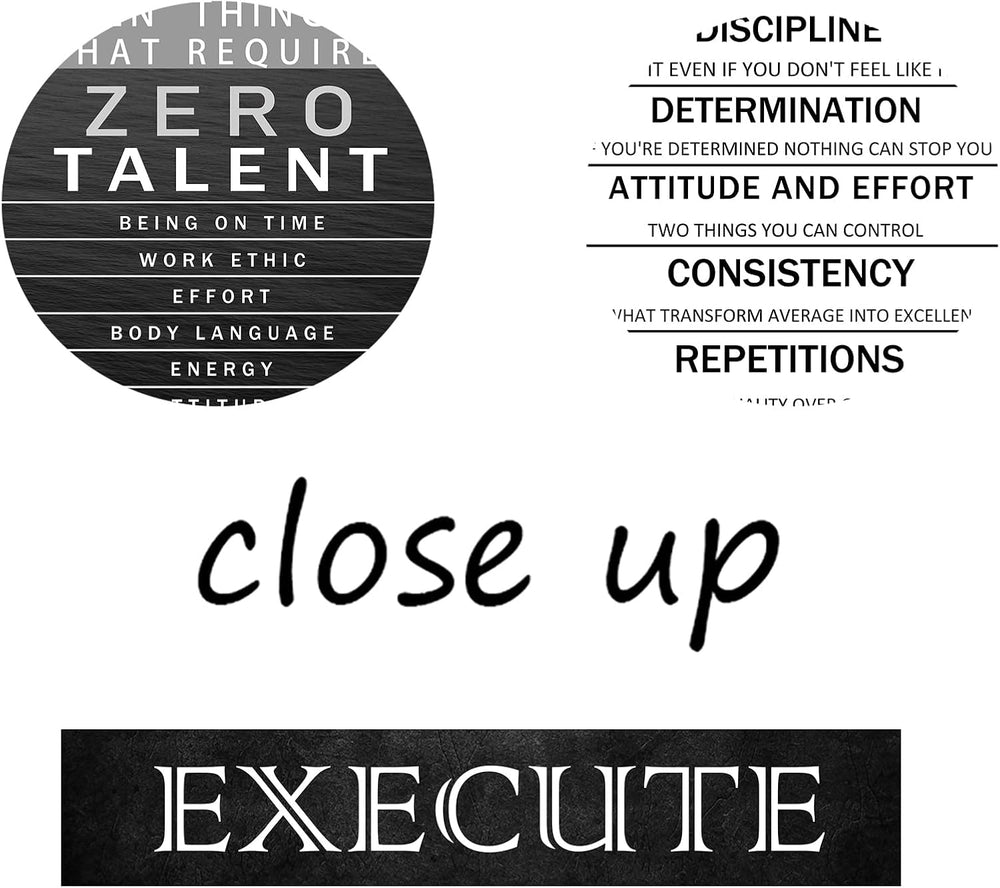 QYHART Zero Talent Core Values 3 Piece Canvas Wall Art Office Wall Decor