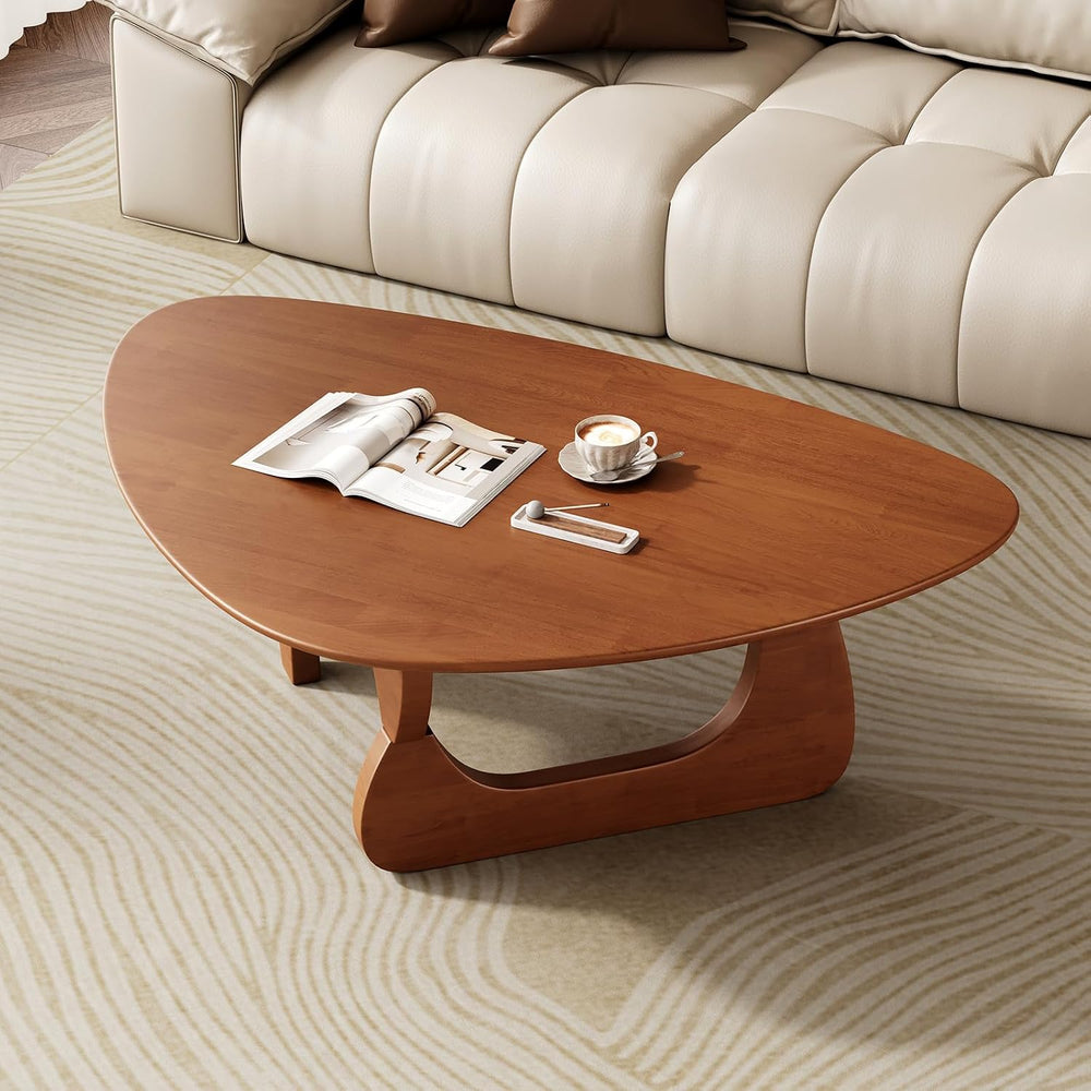 Mid Century Modern Coffee Table - Walnut Wooden Coffee Table for Living Room,...
