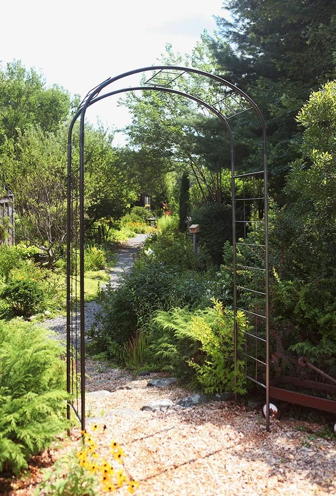 Achla ARB-10 Designs Monet Arbor Garden Arch, Graphite