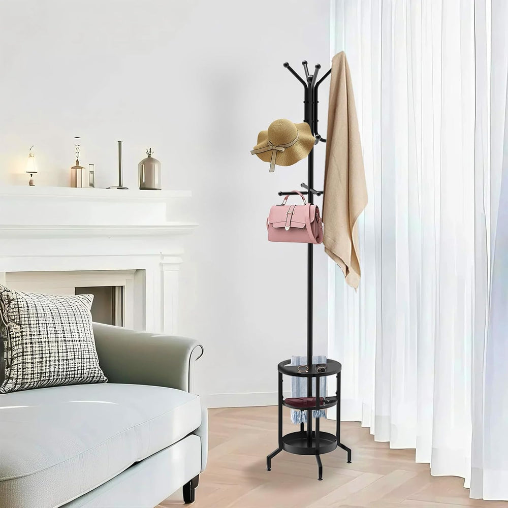 Coat Rack with Umbrella Holder, Coat Rack Freestanding