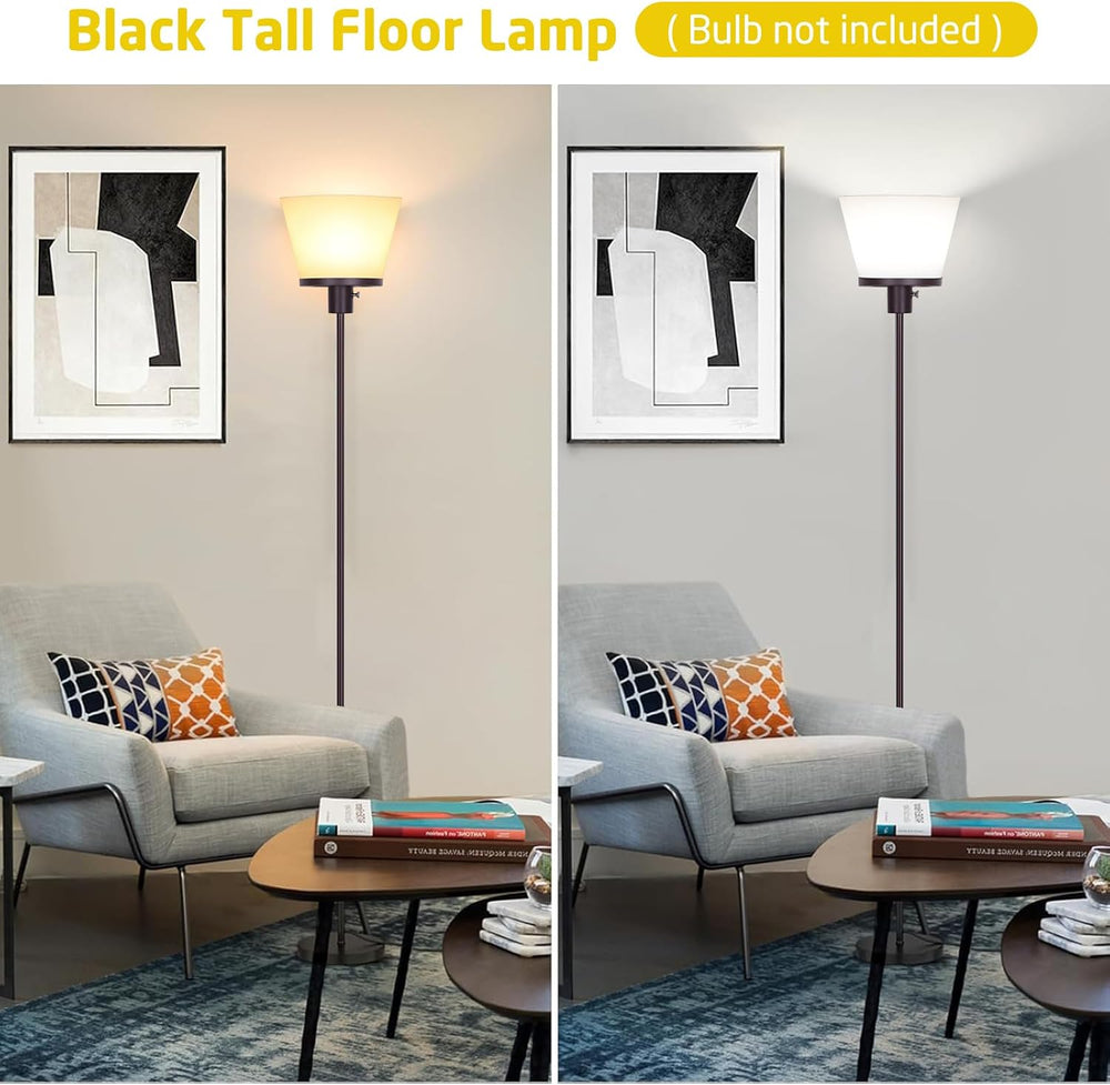 LED Floor Lamp Tall Standing Lamp, Black Modern Torchiere Floor Lamps for Bed...