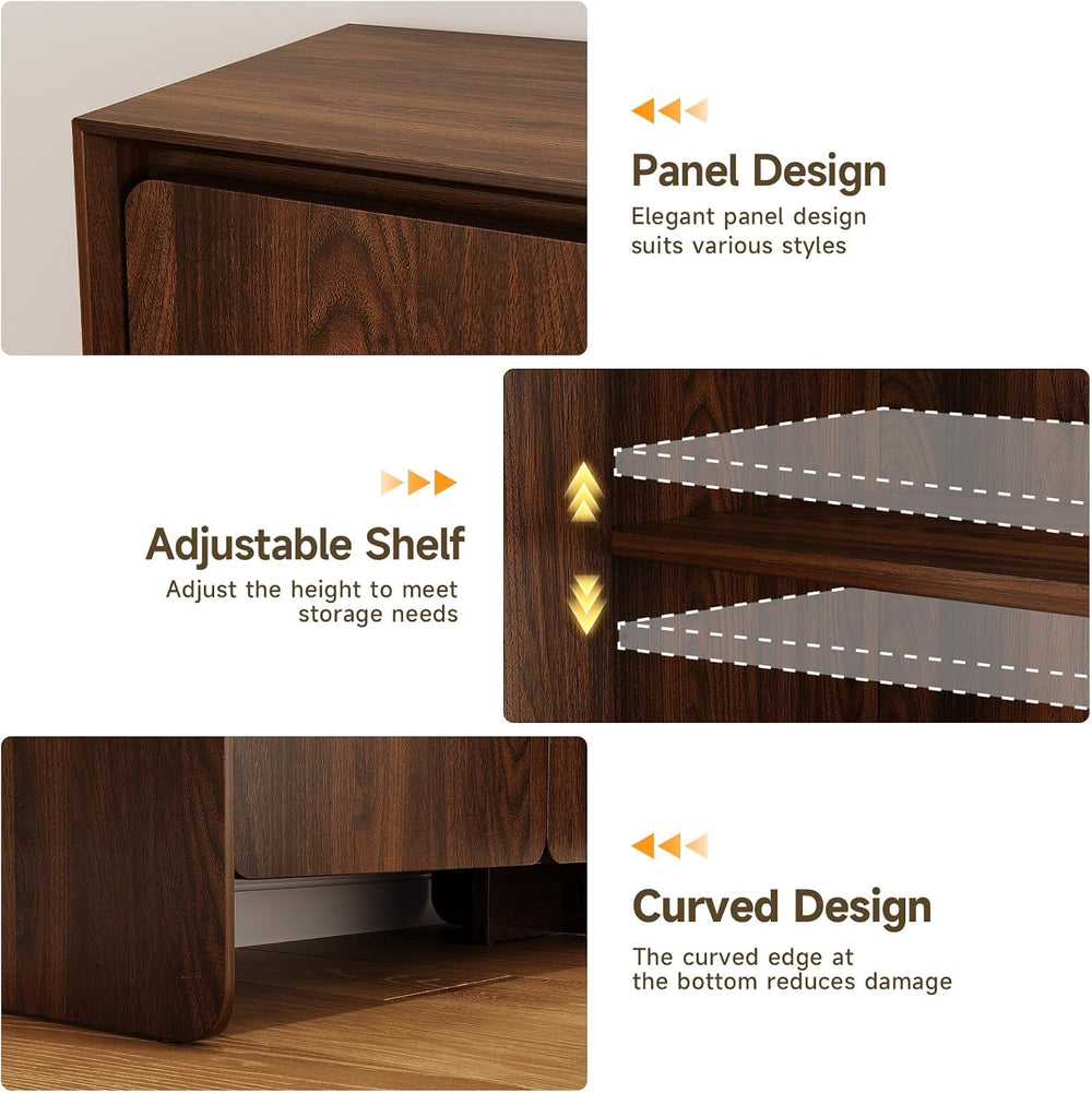 ONBRILL 63" Sideboard Buffet Cabinet with 4Door & Adjustable Shelves...