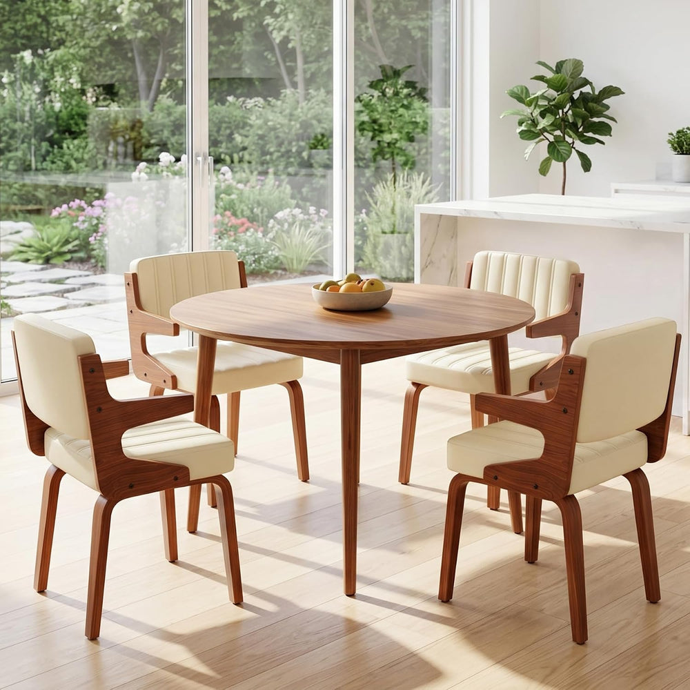 Dining Chairs Set of 4,Mid Century Modern Kitchen Chair with Hanging Arm