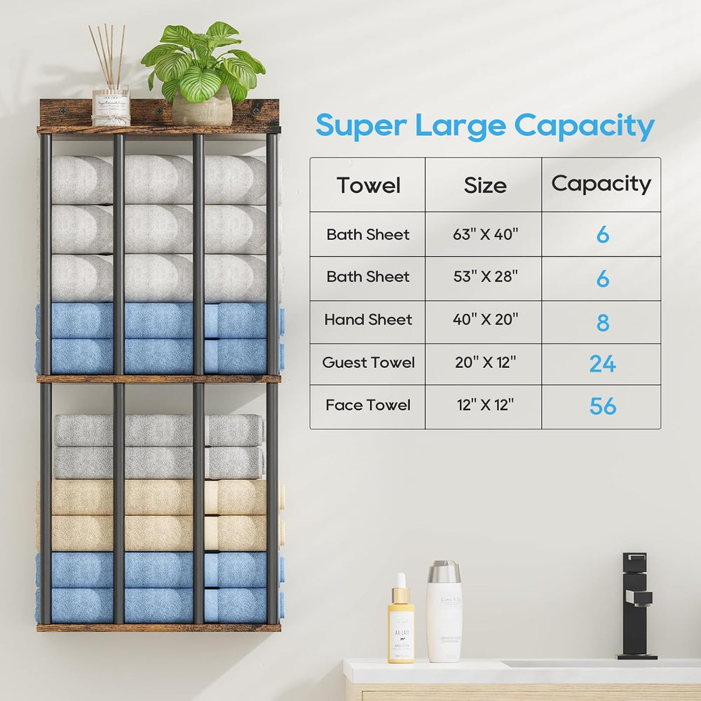 Towel Racks for Bathroom Wall Mounted, Updated 4 Bar Wall Towel Holder