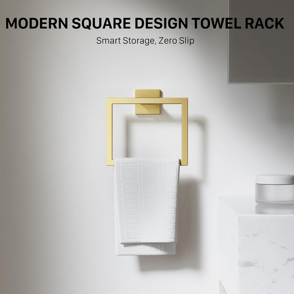 10-Piece 23.6 Inch Brushed Gold Bathroom Hardware Accessories Set