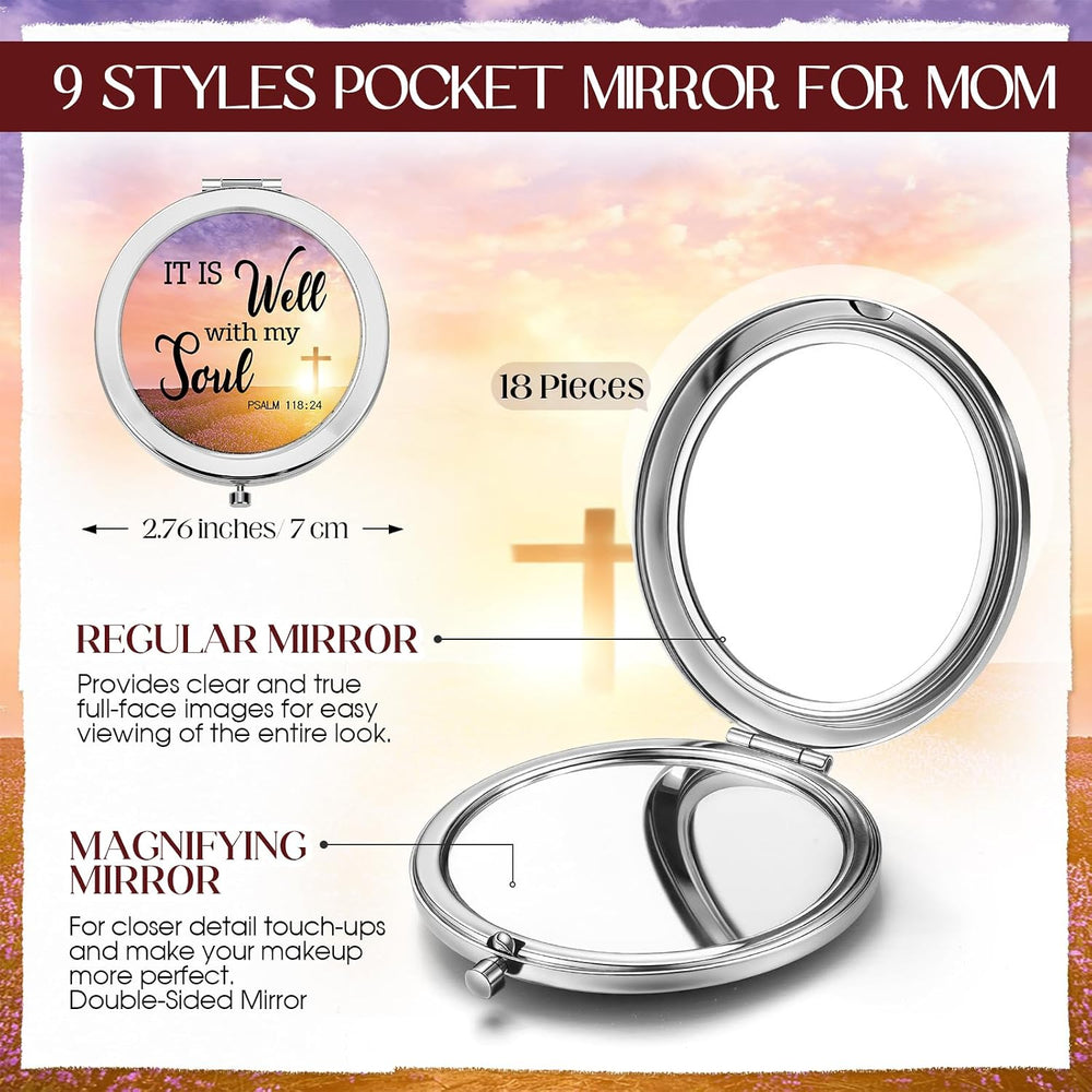 RattanView 18 Pcs Christian Gifts Mirror for Women Bulk