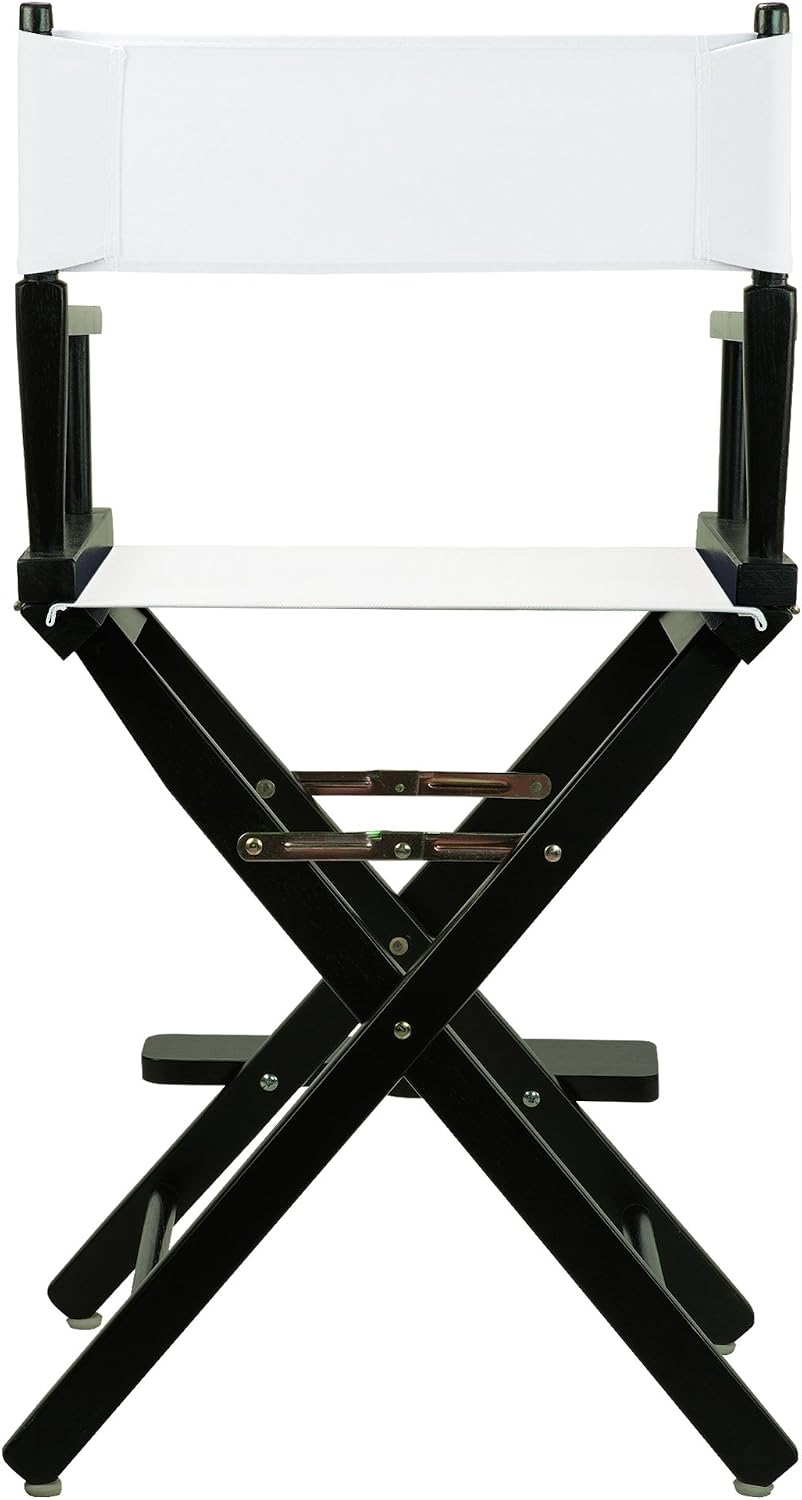 Casual Home 24" Director's Chair Black Frame-with White Canvas, Coun...