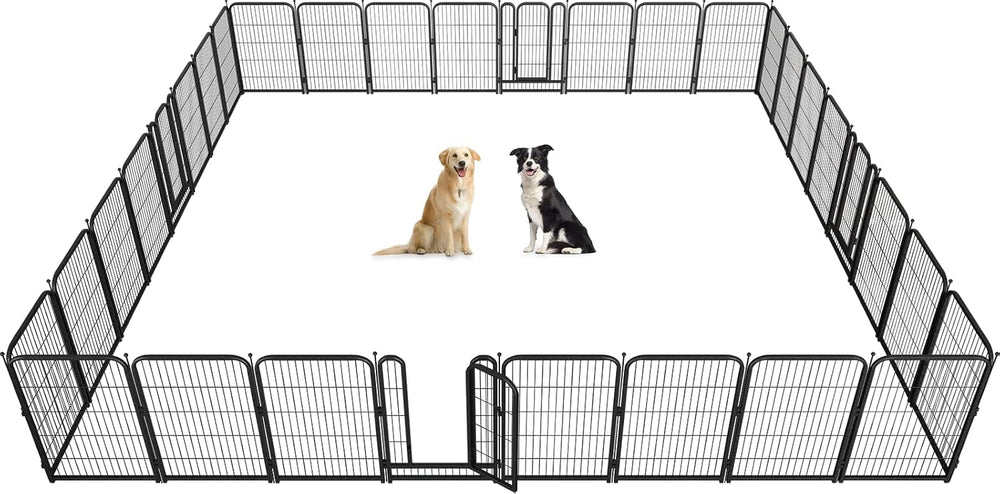 Metal Dog Playpen 40in H 32 Panels Heavy Duty Dog Fence