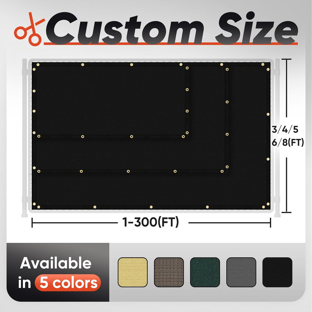6ft x50ft Privacy Screen Fence 90% Blockage Heavy Duty Protective Covering Me...