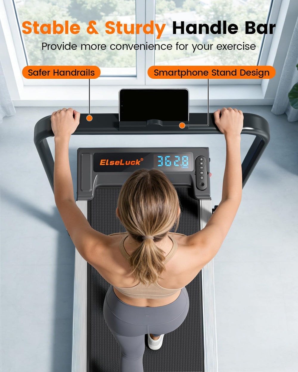 Walking Pad Treadmill for Home, Walking Pad with Incline and Handle Bar