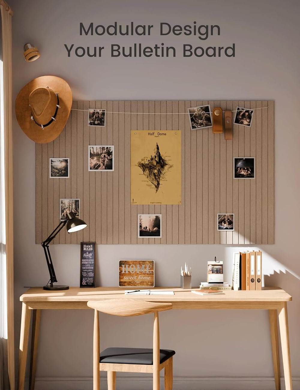 Fluxynara Felt Bulletin Board & Cork Board Alternative 48'' x 36&...