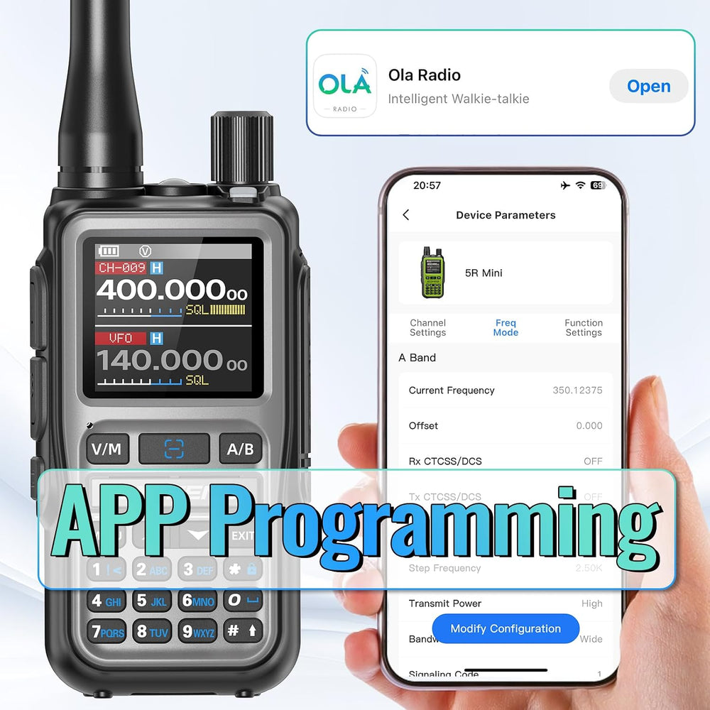 Baofeng Radio UV-5R Mini Ham Radio Long Range Two Way Radio NOAA Weather Radi...