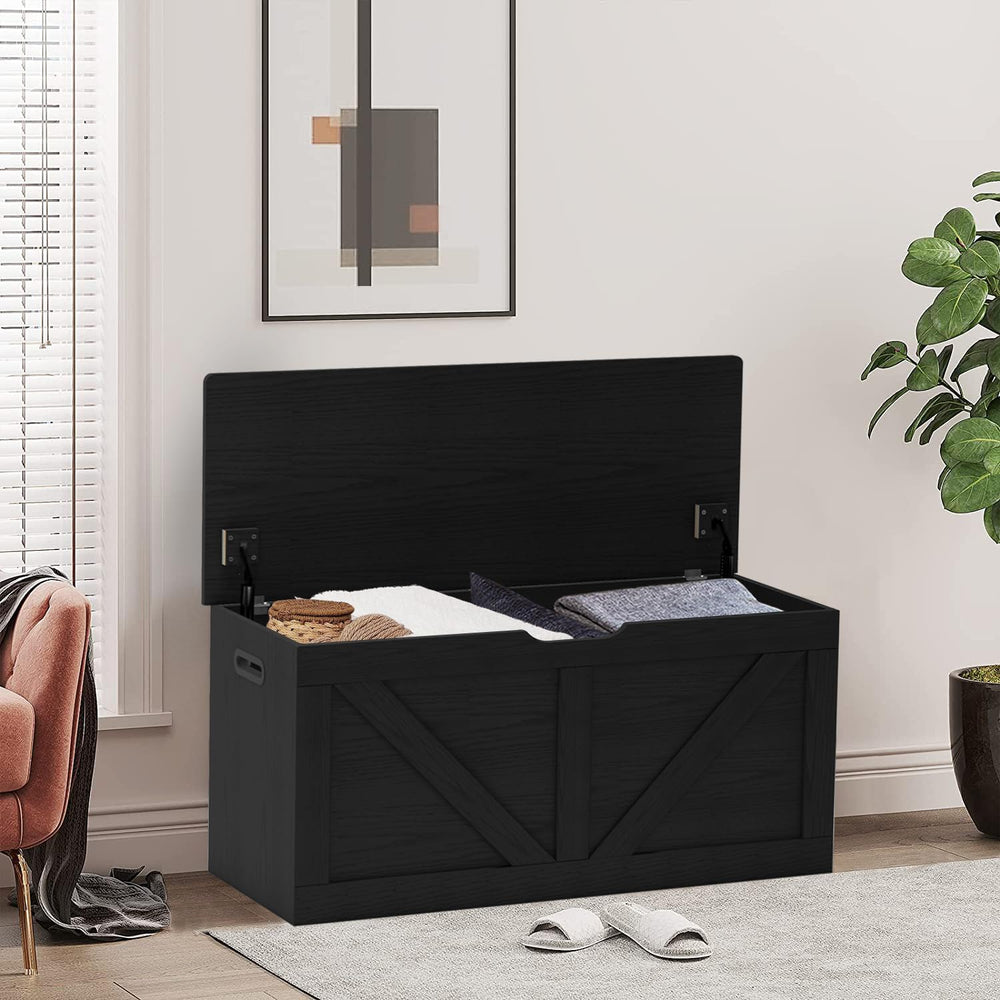 Timberer 39.4" Storage Chest, Wooden Storage Bench, Large Storage Trunk