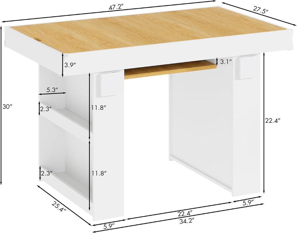 Board Game Table w/ Removable Top, 2-in-1 Dining and Gaming Table for 4–6