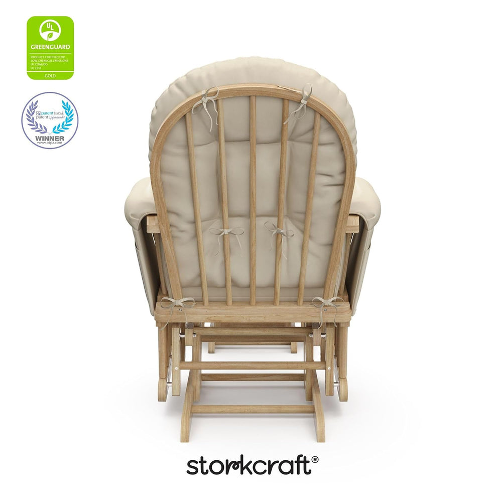 Storkcraft Premium Hoop Glider & Ottoman, Natural/Beige