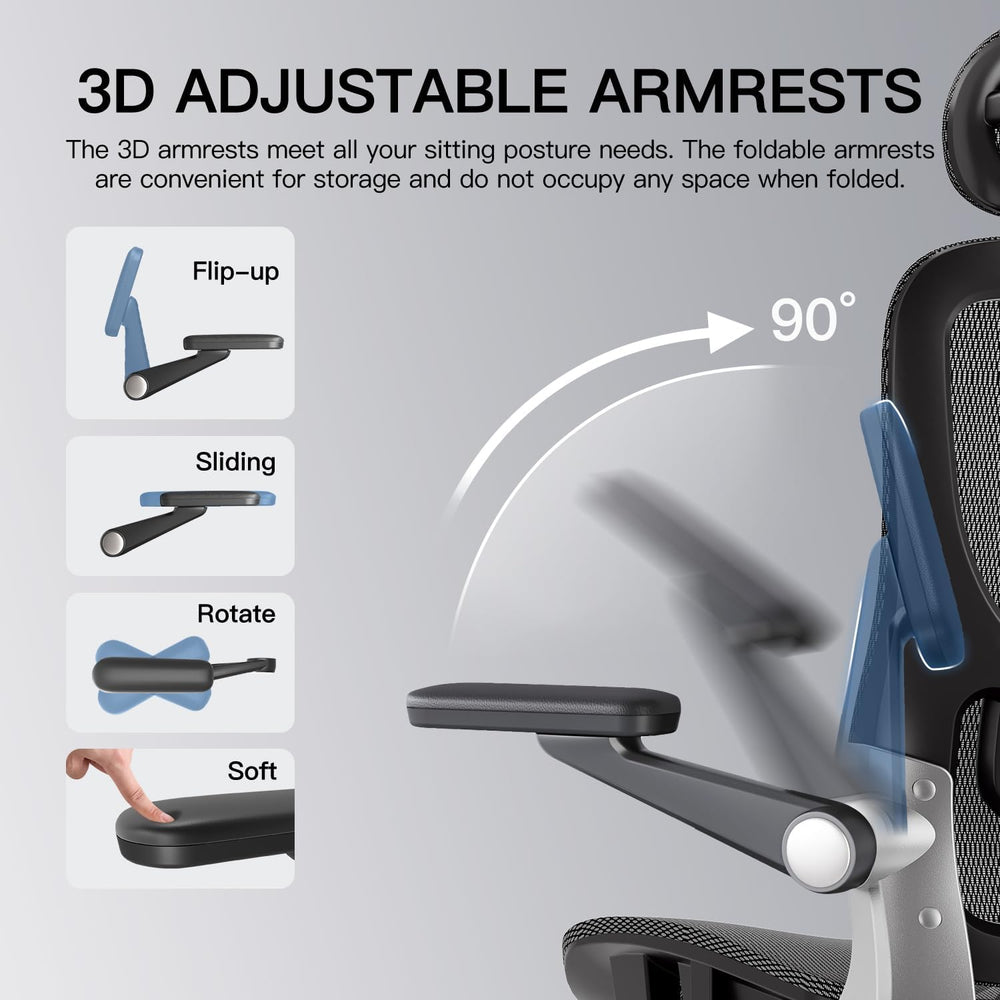 marrap Ergonomic Office Chair, Adjustable Lumbar Support