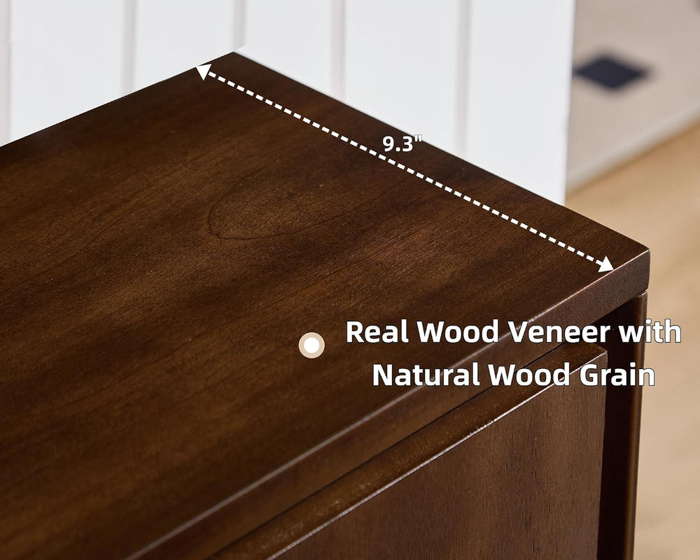LKTART Narrow Sideboard Buffet Storage Cabinet,Thin Entryway Cabinet,Walnut