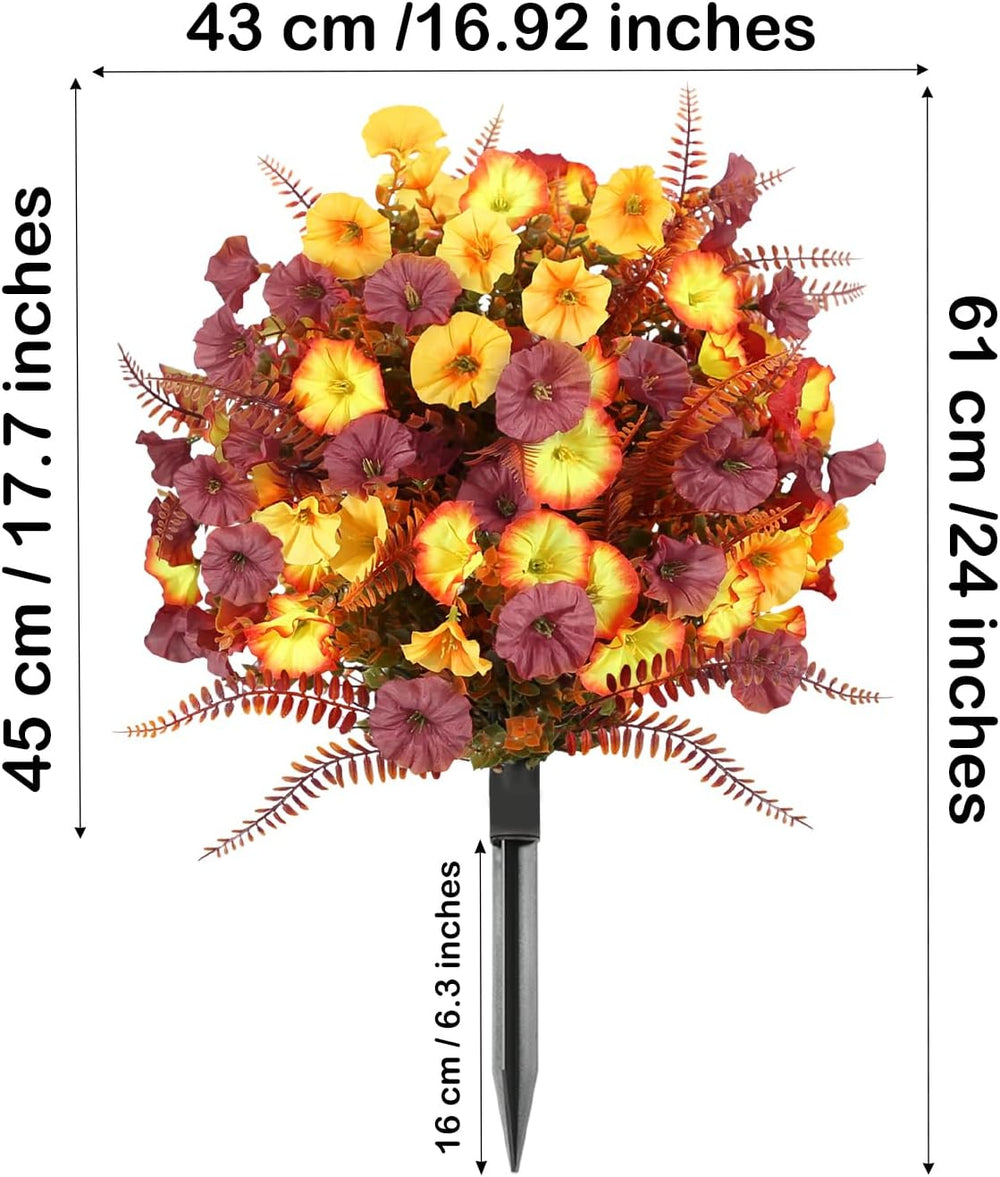 THKFUL 2 Pack 24 Inch Artificial Mums Ball Topiary for Outdoors, Fall Mum Top...