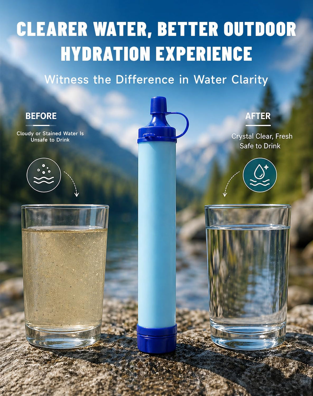 Water Filter, Lightweight Portable Water Filter Straw (1)