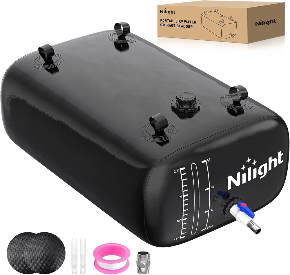 Nilight 63Gal/240L Water Storage Bladder RV Potable Water Tank 1000D PVC