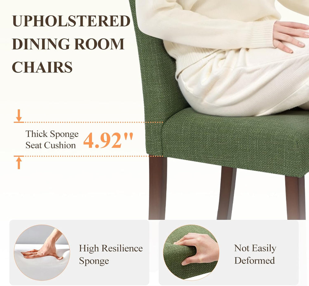MALOL Upholstered Dining Chairs Set of 4, Modern Fabric Dining Room Chair, Wo...