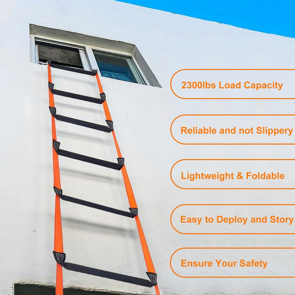 Fire Escape Ladder 3 Story, 26.2 Feet Emergency Ladder Rope Ladder
